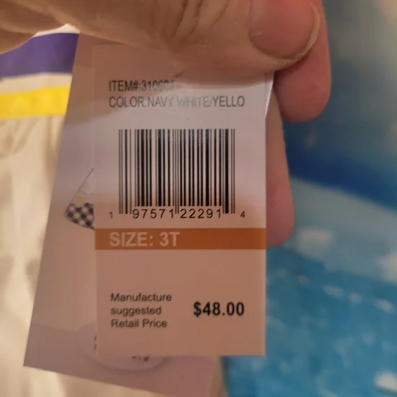 Blueberi Blvd NWT 2 Striped and Floral Kids Dresses Size 3T - Picture 4 of 5